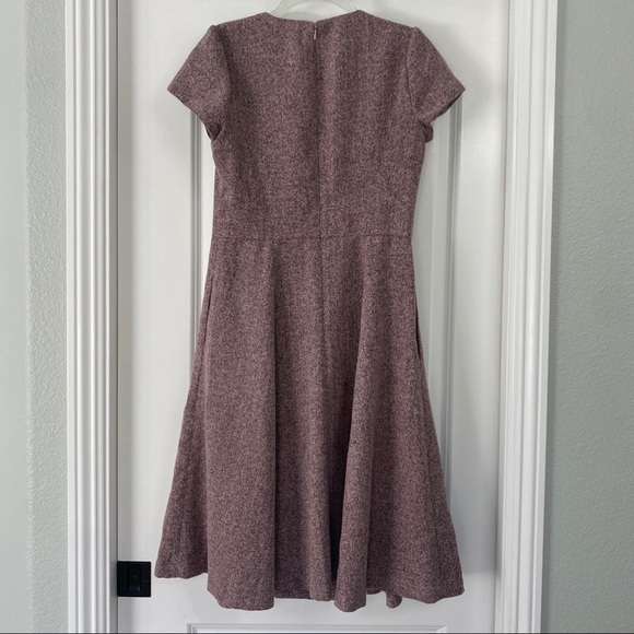 Gal Meets Glam Agatha Dress Pink Tweed Coat Dress Size 6 - Picture 3 of 12